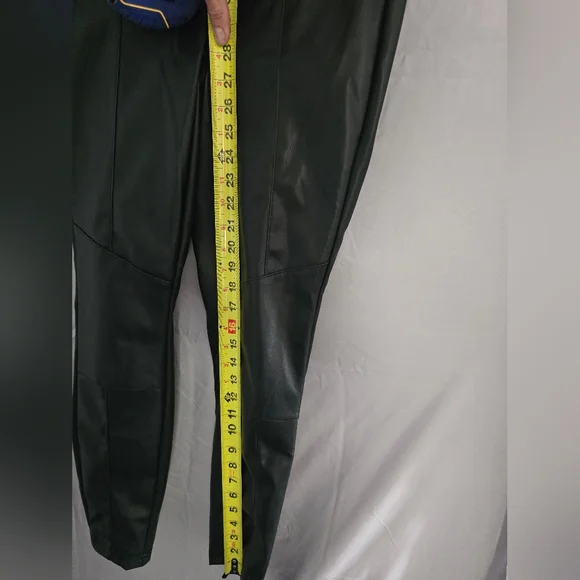 Bar‎ III faux leather pants black size S. Like new thick material. - Picture 3 of 7